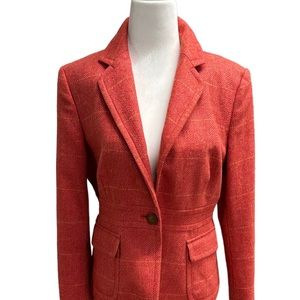 JCREW Classic Robert Noble Wool Equestrian Blazer in heather red.